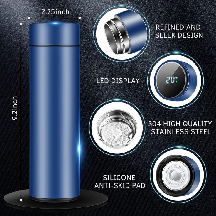 Smart Led Temperature Water Bottle 500ml